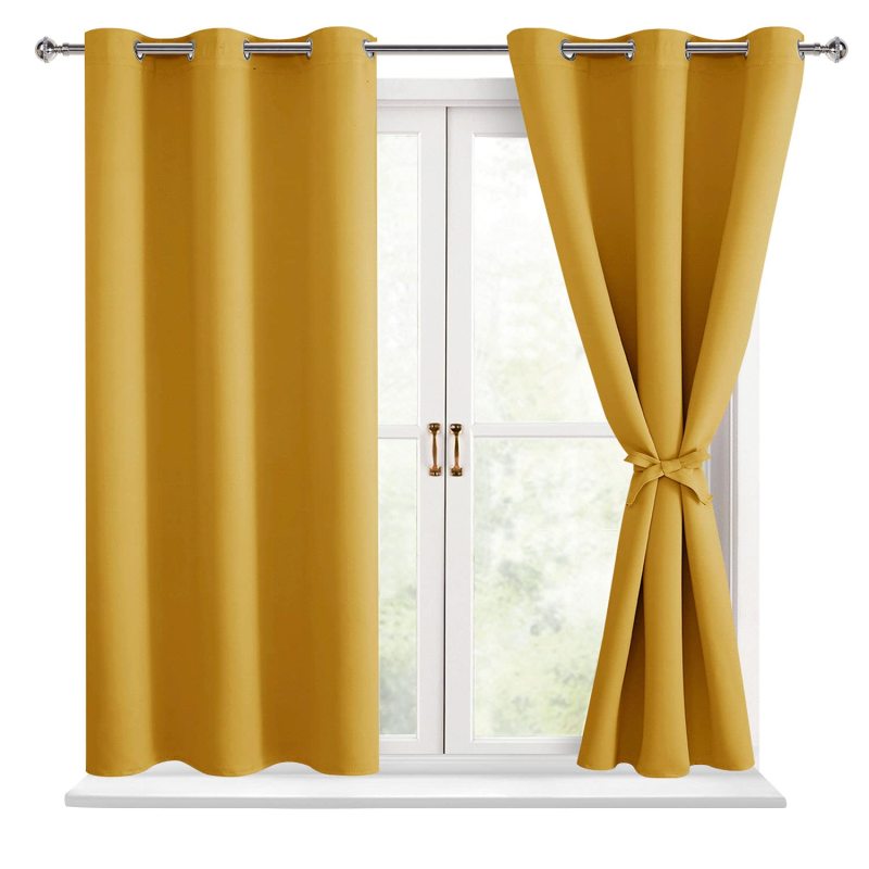 Flame retardant curtain home blackout polyester blackout kids bedroom curtains blackout curtain fabric 120cm more sizes drapes