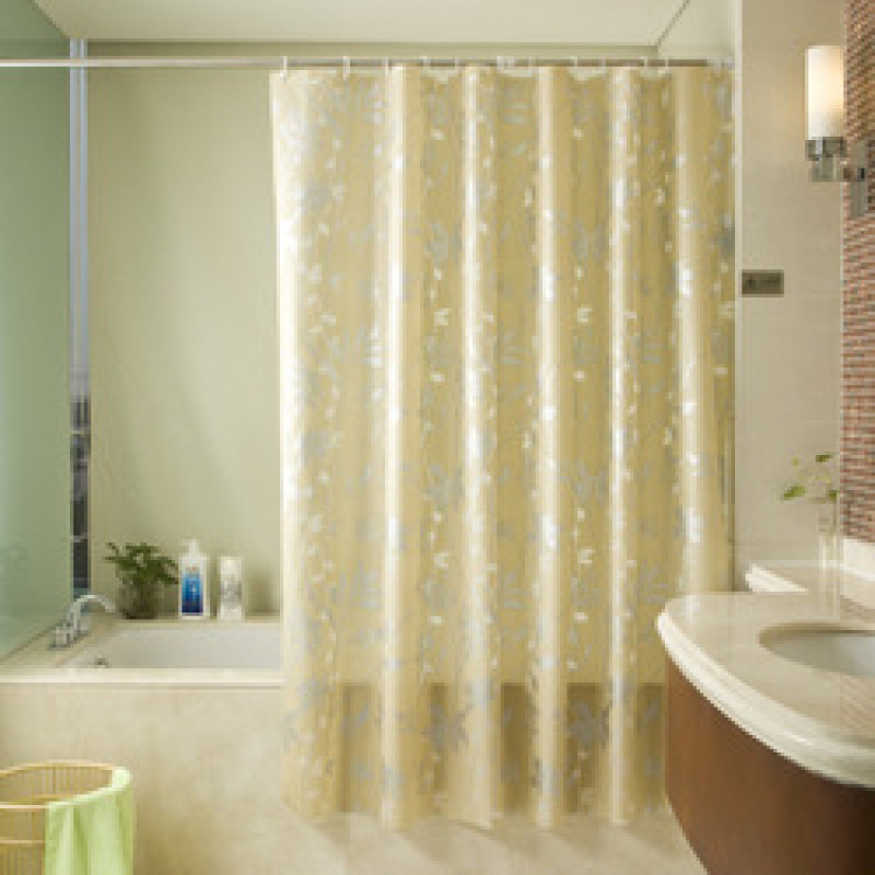 High Quality PEVA Plastic Waterproof Mildew Shower Curtain,Golden Sunshade Shower Curtain/