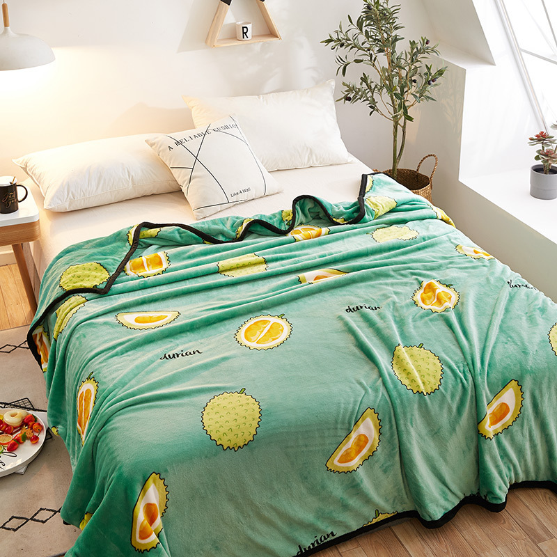 Bedspread Blanket Throw Blanket High Density Super Soft Flannel Blanket To On For The Sofa/Bed/Car Portable Plaids