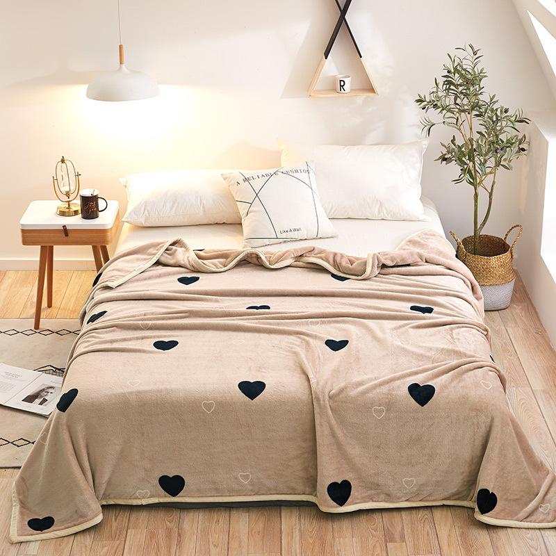 Bedspread Blanket Throw Blanket High Density Super Soft Flannel Blanket To On For The Sofa/Bed/Car Portable Plaids