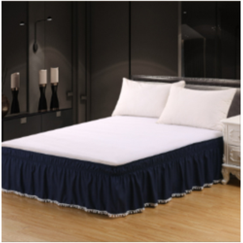 Foreign trade cross-border selling solid color elastic bed skirt ball ball,Processing custom solid color elastic bed skirt/
