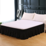Foreign trade cross-border selling solid color elastic bed skirt ball ball,Processing custom solid color elastic bed skirt/