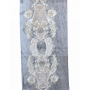 100% Polyester white embroidery ready made curtain for home interior decoration