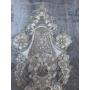 100% Polyester white embroidery ready made curtain for home interior decoration