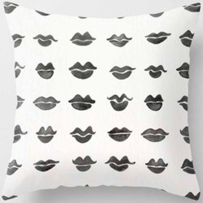 Black Abstract Dark Black Letter Pillowcase, Sofa Coffee Digital Printing Cushion Cover/