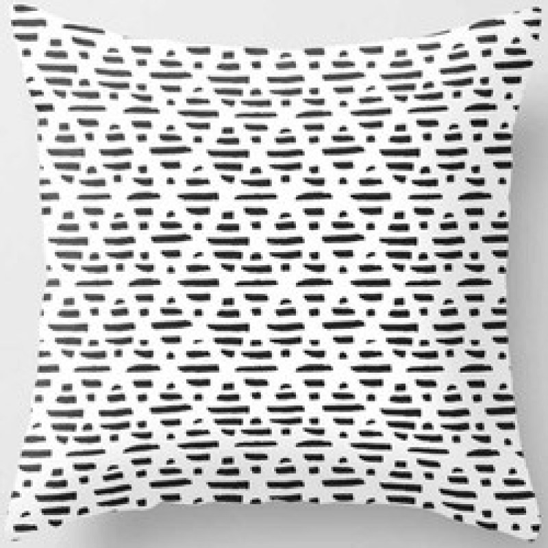 Black Abstract Dark Black Letter Pillowcase, Sofa Coffee Digital Printing Cushion Cover/