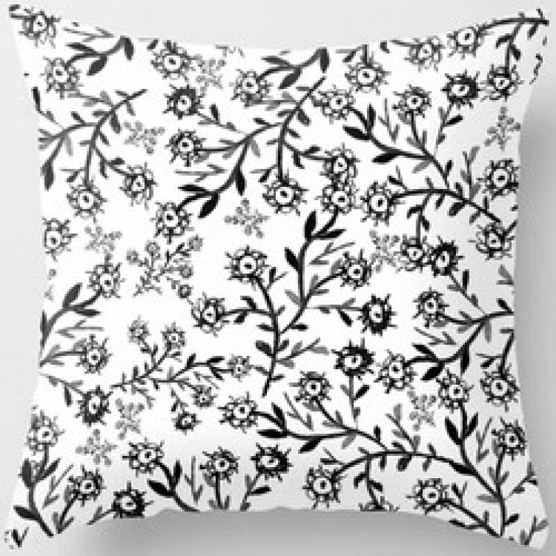 Black Abstract Dark Black Letter Pillowcase, Sofa Coffee Digital Printing Cushion Cover/