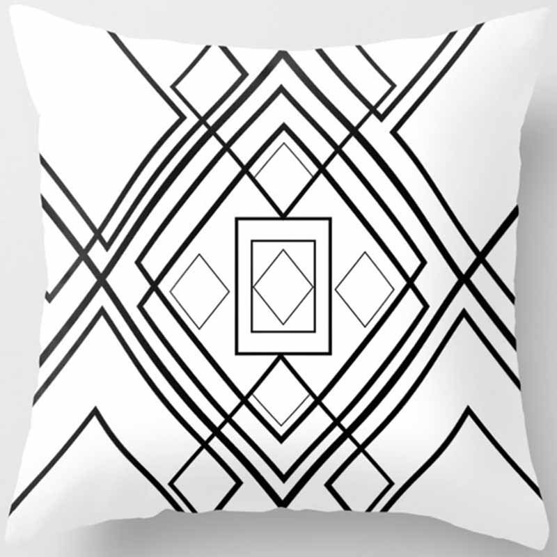 Black Abstract Dark Black Letter Pillowcase, Sofa Coffee Digital Printing Cushion Cover/