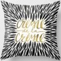Black Abstract Dark Black Letter Pillowcase, Sofa Coffee Digital Printing Cushion Cover/