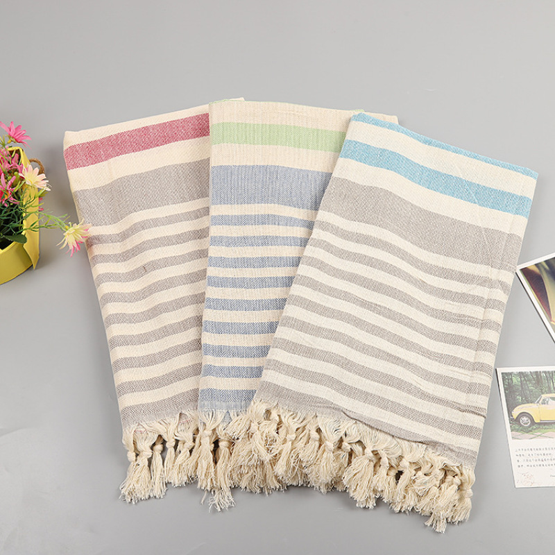 100*180cm  Turkish Beach Towel, Plus Size Beach Towel, Cotton Beach Towels with Tassel#