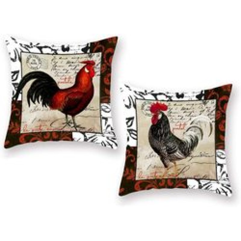 New Retro Style Cotton 2 Pieces Cushion Covers Decorative Home, Printing Sofa Cushion Cover Pack/