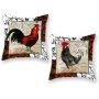 New Retro Style Cotton 2 Pieces Cushion Covers Decorative Home, Printing Sofa Cushion Cover Pack/