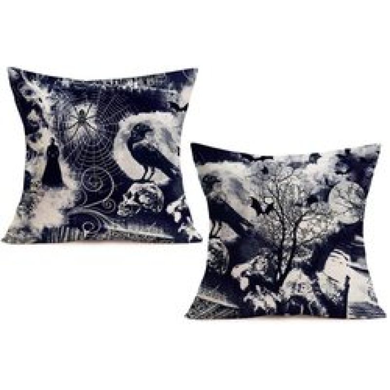 New Retro Style Cotton 2 Pieces Cushion Covers Decorative Home, Printing Sofa Cushion Cover Pack/