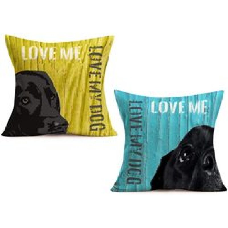 New Retro Style Cotton 2 Pieces Cushion Covers Decorative Home, Printing Sofa Cushion Cover Pack/