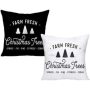 New Retro Style Cotton 2 Pieces Cushion Covers Decorative Home, Printing Sofa Cushion Cover Pack/