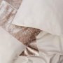Single/Double/King/Super King Crushed Velvet Panel Band Duvet Cover with Pillowcases Bedding Set