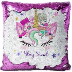 Unicorn Gifts Sequin Throw Pillow Covers Unicorn Room Decor for Girls Bedroom Birthday Decorations Pillow Cover
