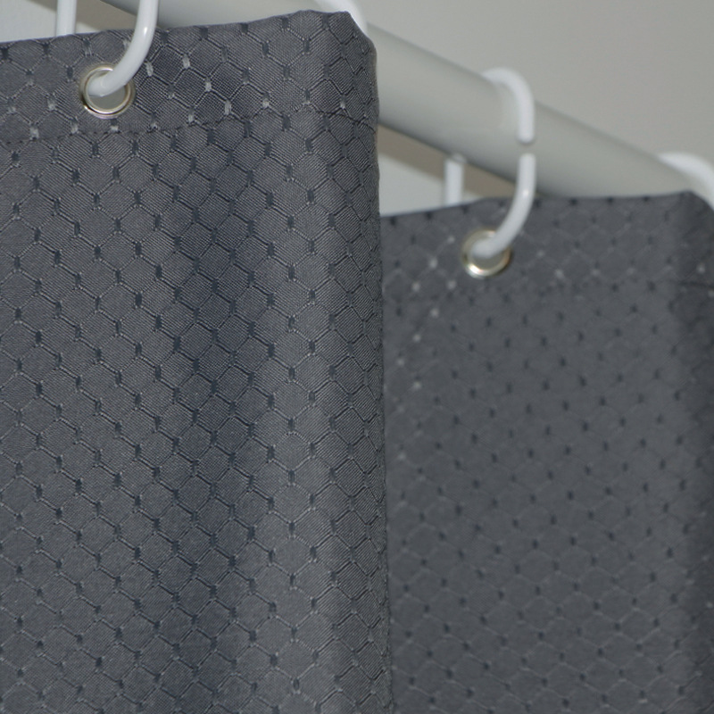 Rideau de douche rouge à motif gaufré, Rideaux de douche gaufrés#