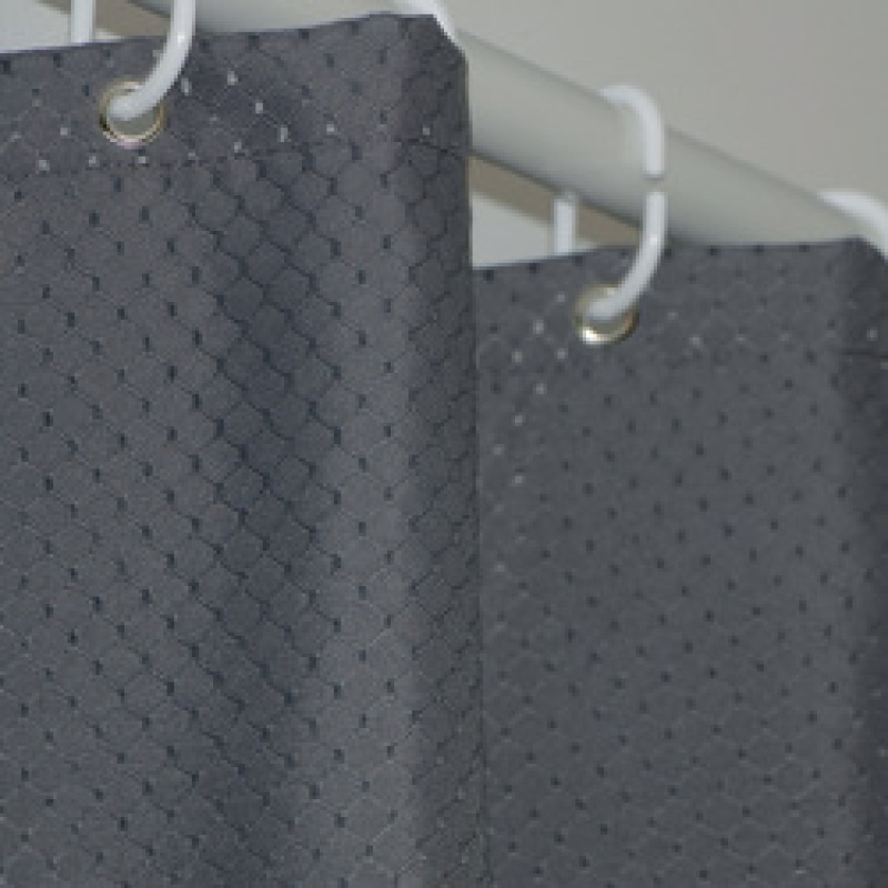 Rideau de douche rouge à motif gaufré, Rideaux de douche gaufrés#