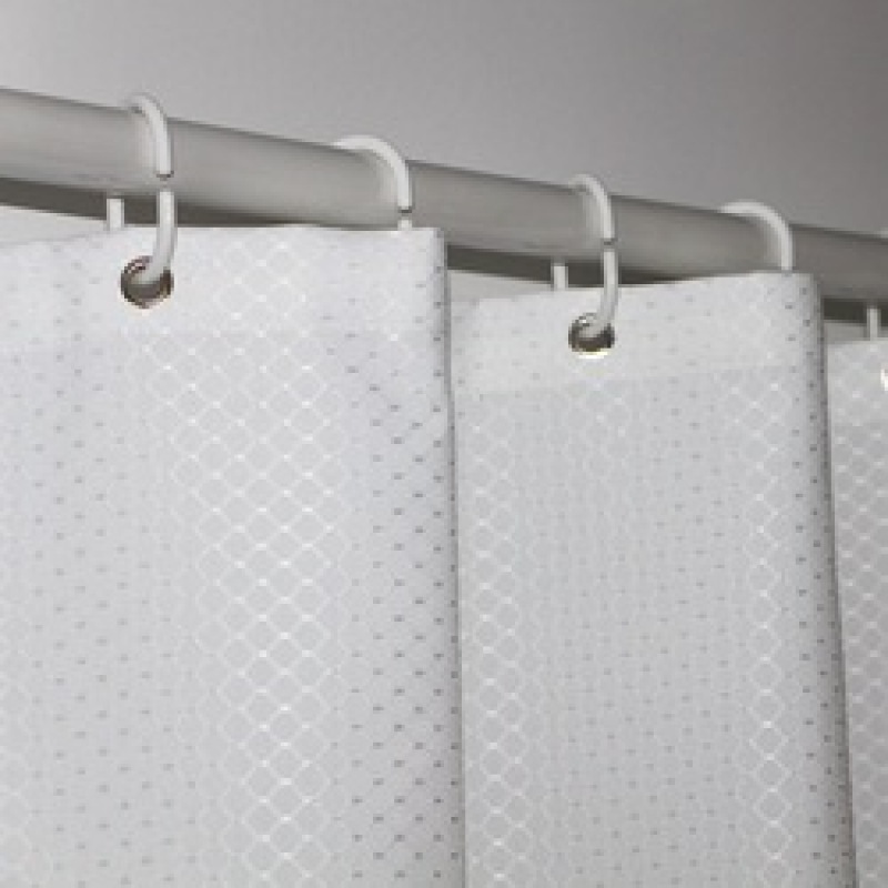 Rideau de douche rouge à motif gaufré, Rideaux de douche gaufrés#