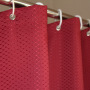 Rideau de douche rouge à motif gaufré, Rideaux de douche gaufrés#