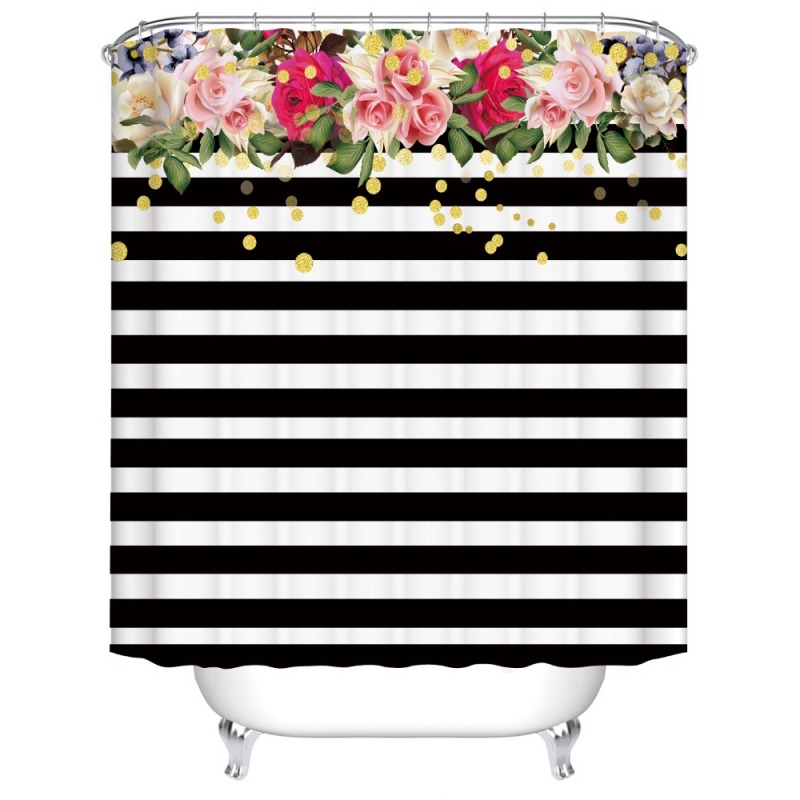 European Flame Retardant Water Proof Shower Curtain Fabric, Custom Printed Wholesale Print Cortinas Ducha/