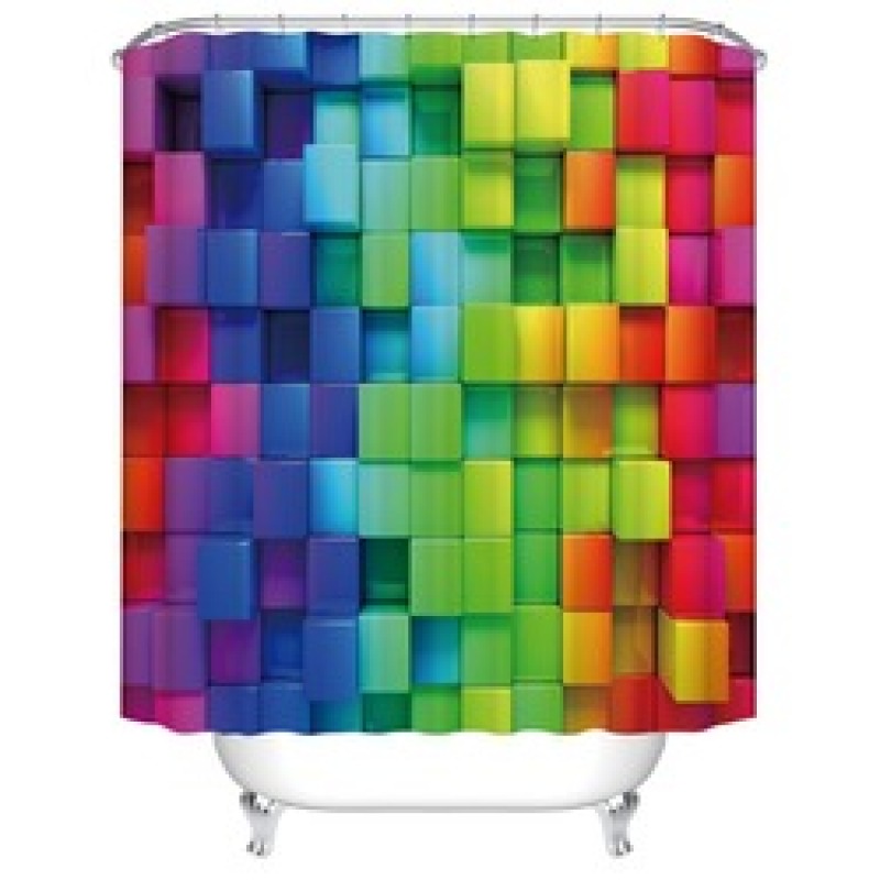 European Flame Retardant Water Proof Shower Curtain Fabric, Custom Printed Wholesale Print Cortinas Ducha/
