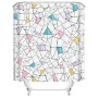 European Flame Retardant Water Proof Shower Curtain Fabric, Custom Printed Wholesale Print Cortinas Ducha/