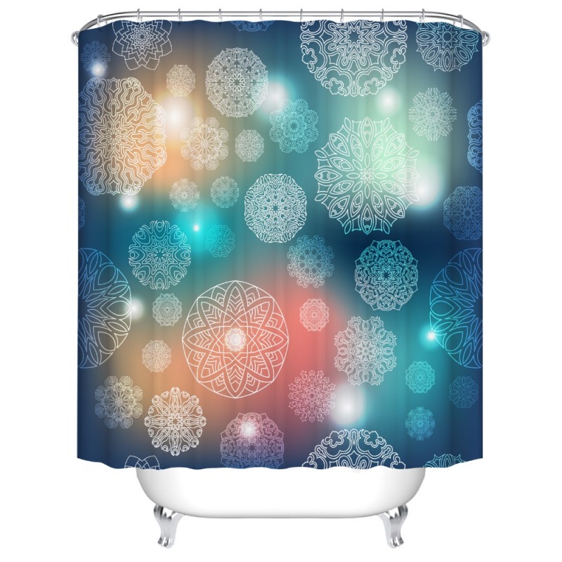 European Flame Retardant Water Proof Shower Curtain Fabric, Custom Printed Wholesale Print Cortinas Ducha/