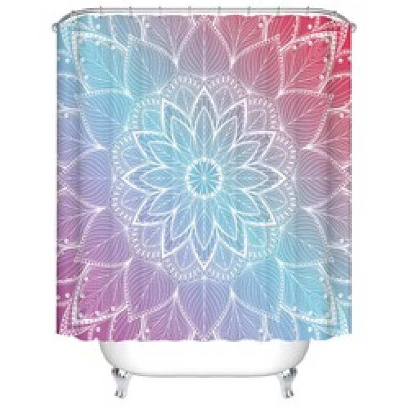 European Flame Retardant Water Proof Shower Curtain Fabric, Custom Printed Wholesale Print Cortinas Ducha/