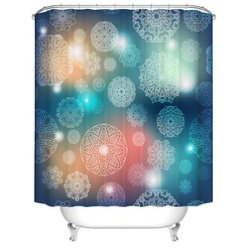 European Flame Retardant Water Proof Shower Curtain Fabric, Custom Printed Wholesale Print Cortinas Ducha/