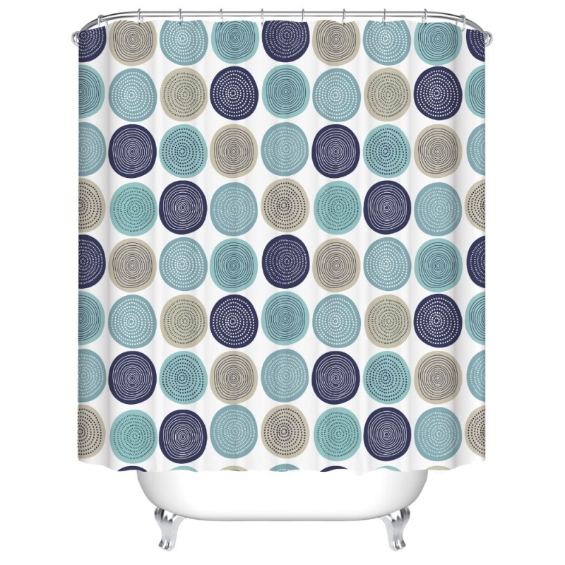 European Flame Retardant Water Proof Shower Curtain Fabric, Custom Printed Wholesale Print Cortinas Ducha/