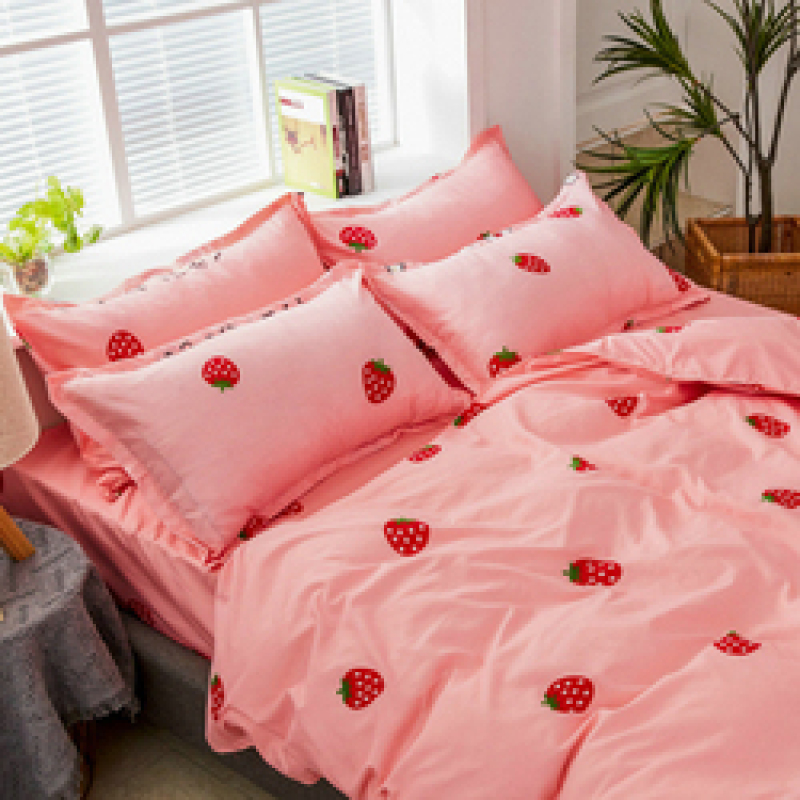 Single Dormitory Printed Comforter Set, Bed Sheet Cotton Set Bedding Set/