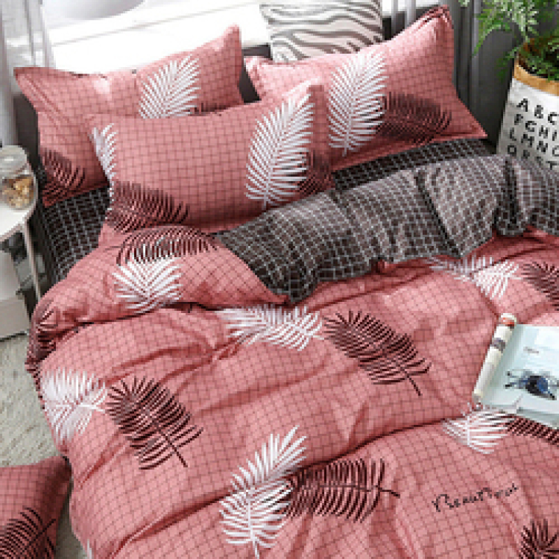 Single Dormitory Printed Comforter Set, Bed Sheet Cotton Set Bedding Set/