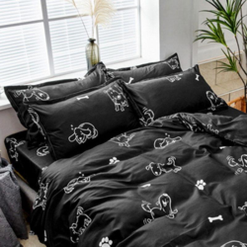 Single Dormitory Printed Comforter Set, Bed Sheet Cotton Set Bedding Set/