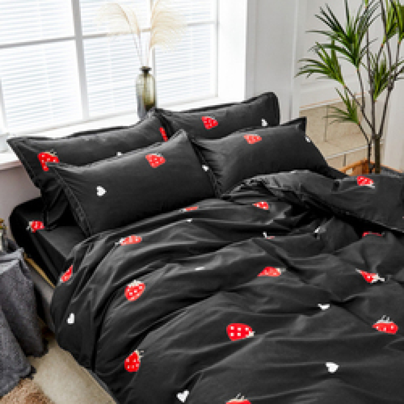 Single Dormitory Printed Comforter Set, Bed Sheet Cotton Set Bedding Set/