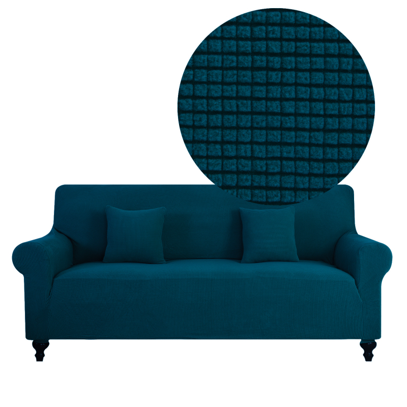 Wholesale 1/2/3/4 Seater Knitted Corn Kernel Regular Sofa Cover, High Quality Bedroom Solid Sectional Elastic Sofa Cover/