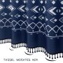 72 Inches Thick Waffle Weave Shower Curtain, Waterproof Bathroom Curtain with Tassel$