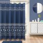72 Inches Thick Waffle Weave Shower Curtain, Waterproof Bathroom Curtain with Tassel$