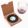High Quality 6 Piece a set  Customize Logo Vinyl Soft PVC Rubber Retro Record Coaster Mat For Kitchen Living Room