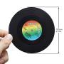 High Quality 6 Piece a set  Customize Logo Vinyl Soft PVC Rubber Retro Record Coaster Mat For Kitchen Living Room