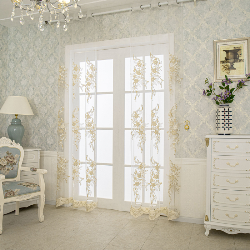 home textile sheer curtains white cortina cocina, European home accessories pakistan designs style window voilage et rideaux