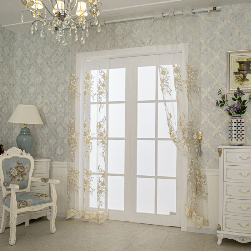 home textile sheer curtains white cortina cocina, European home accessories pakistan designs style window voilage et rideaux