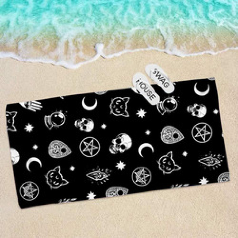 2022 New Microfiber BeachTowel, Sand Free Plus Size Halloween Printed Bath Towel#