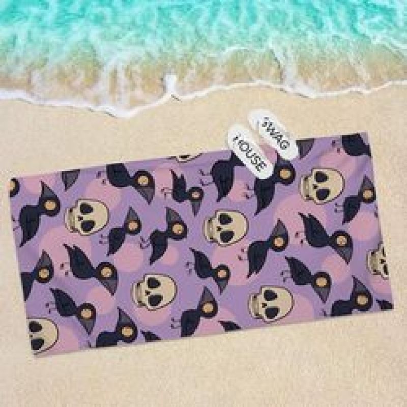 2022 New Microfiber BeachTowel, Sand Free Plus Size Halloween Printed Bath Towel#