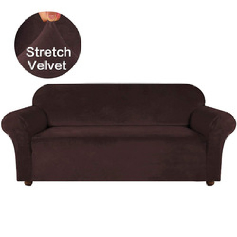 Custom Made Elastic Stretch Couch Cover, Latest Design Velvet Cover For Sofa/