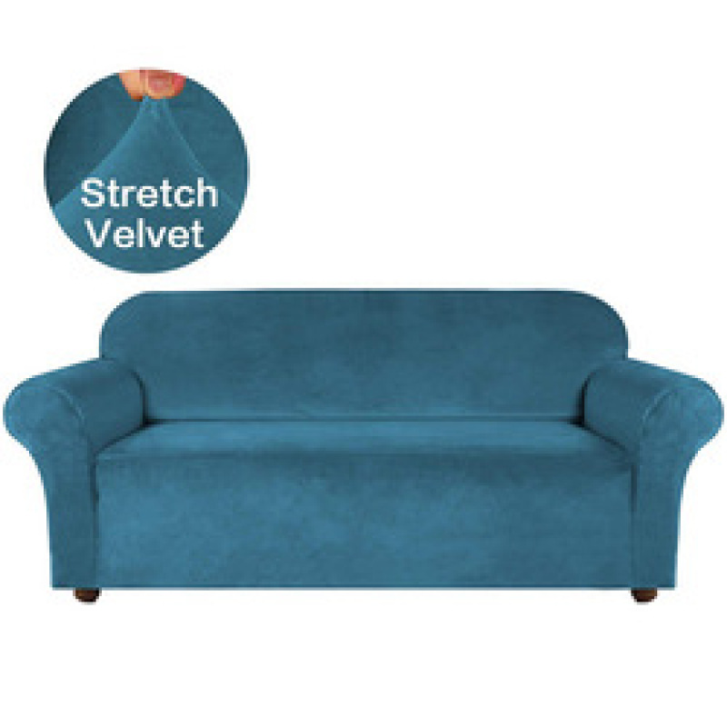 Custom Made Elastic Stretch Couch Cover, Latest Design Velvet Cover For Sofa/