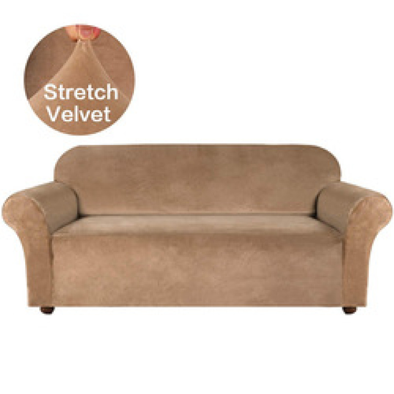 Custom Made Elastic Stretch Couch Cover, Latest Design Velvet Cover For Sofa/