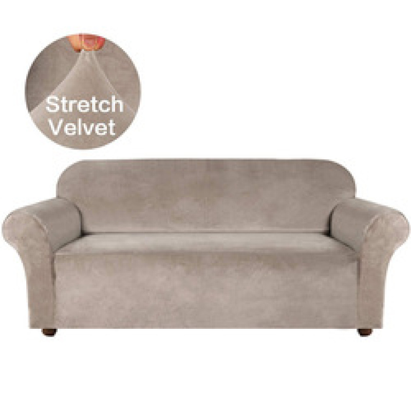 Custom Made Elastic Stretch Couch Cover, Latest Design Velvet Cover For Sofa/