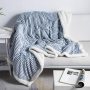 Solid Striped Throw Blanket Flannel Fleece Soft Adult Bed Cover Winter Warm Stitch Fluffy Bed Linen Bedspread for Sofa Bedroom